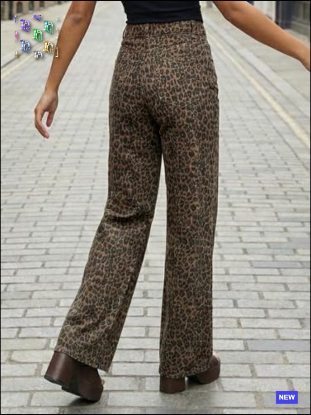 High Waisted Wide Leg Baggy Stretchy Denim Jeans with Pockets Y2K Retro - Picture 4 of 7